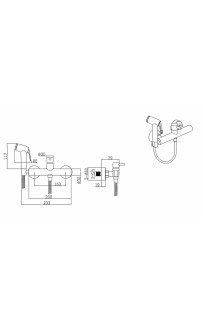 купить Гигиенический душ со смесителем Bravat D9141BW-RUS Черный в EV-SAN.RU