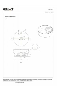 купить Раковина-чаша Bravat Affability 44 C22239W-1-ENG Белая в EV-SAN.RU