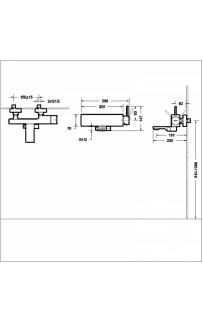 купить Смеситель для ванны Bravat Arc F66061C-01A-ENG Хром в EV-SAN.RU