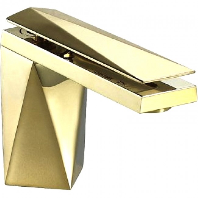 купить Смеситель для раковины Bravat Diamond F118102G-ENG Золото в EV-SAN.RU