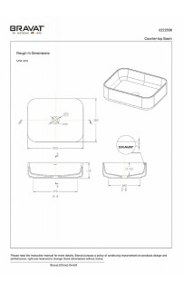 купить Раковина-чаша Bravat Source 50 C22250W-ENG Белая в EV-SAN.RU