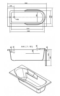 купить Акриловая ванна Cersanit Santana 150x70 63349 без гидромассажа в EV-SAN.RU