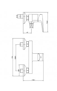 купить Смеситель для душа Cersanit Nature 63065 Хром в EV-SAN.RU