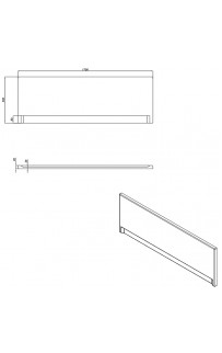 купить Фронтальная панель для ванны Cersanit Universal Type 1 170 63328 Белая в EV-SAN.RU