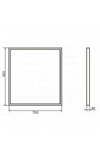 Зеркало Comforty Бредфорд 75 00004149062 Черное