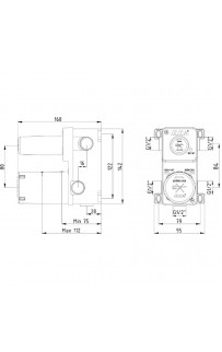 Скрытая часть для смесителя E.C.A. ECA 102166301EX Белая