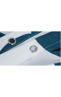 Шторка для ванны Fixsen Design Drop FX-1508 180х200 Белая с синими китами