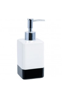 Дозатор жидкого мыла Fixsen Text FX-230-1 Белый Черный Хром