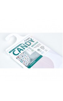 Шторка для ванны Fixsen Design Candy FX-2512 180х200 Белая с разноцветными фигурами