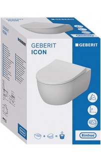 купить Комплект унитаза Geberit iCon 500.362.TC.I с инсталляцией Duofix с сиденьем Микролифт в EV-SAN.RU