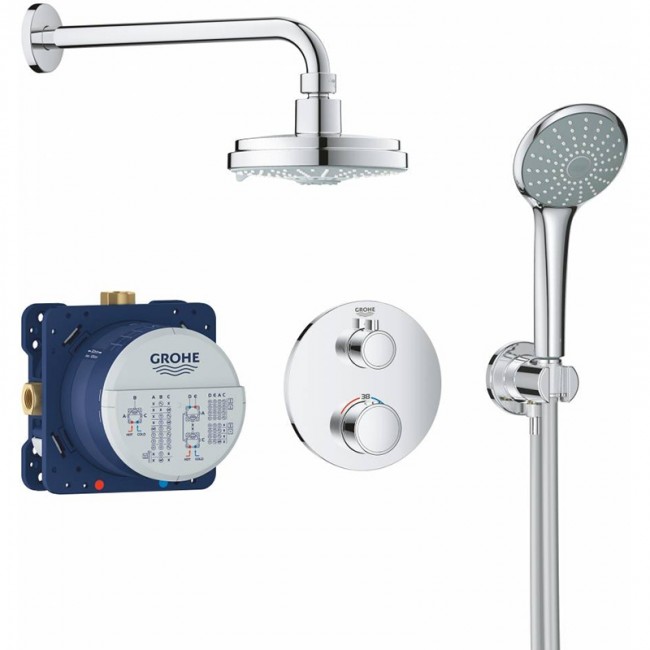 купить Душевая система Grohe Grohtherm 34735000 с термостатом Хром в EV-SAN.RU