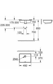 купить Раковина Grohe Cube Ceramic 50 3948000H Альпин-белая в EV-SAN.RU