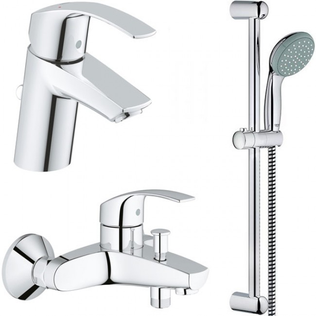 купить Комплект смесителей Grohe Eurosmart 124446 Хром в EV-SAN.RU