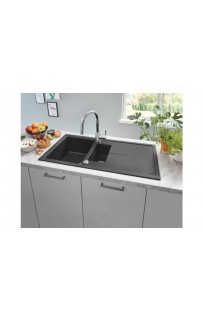купить Кухонная мойка Grohe K400 100 31642AP0 Черный гранит в EV-SAN.RU