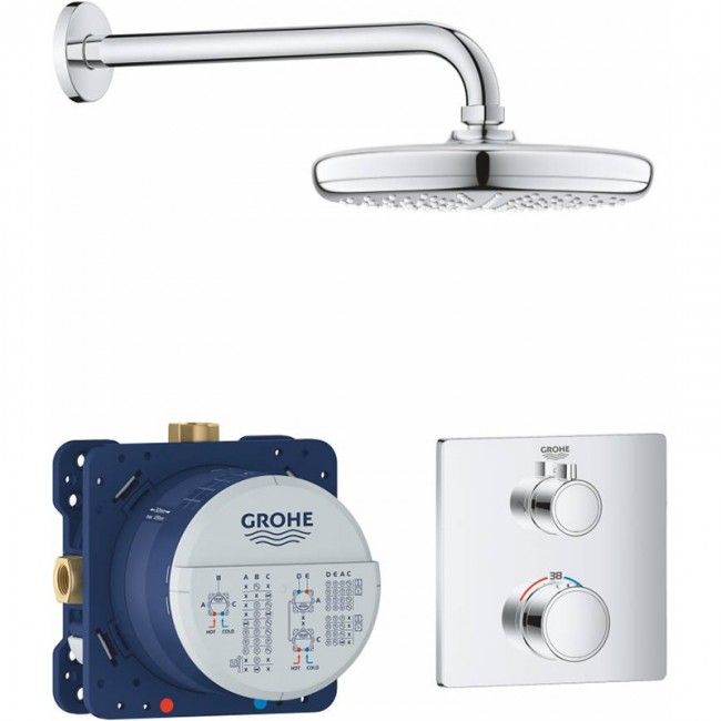 купить Душевая система Grohe Grohtherm 34728000 с термостатом Хром в EV-SAN.RU