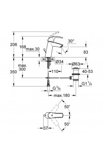 купить Комплект смесителей Grohe Eurosmart 124458 Хром в EV-SAN.RU