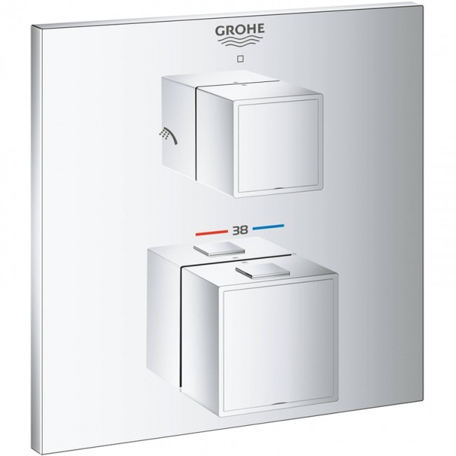 купить Смеситель для душа Grohe Grohtherm Cube 24154000 с термостатом Хром в EV-SAN.RU