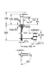 купить Смеситель для раковины Grohe Lineare 23790001 Хром в EV-SAN.RU