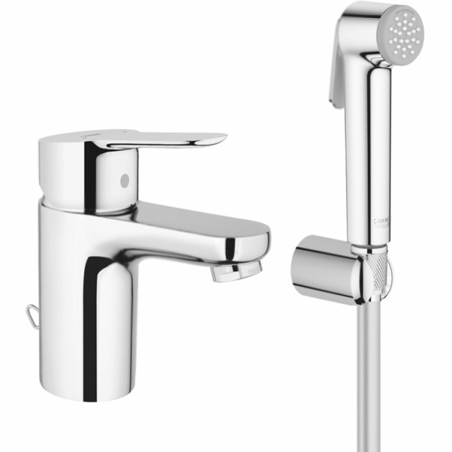 купить Смеситель для раковины Grohe BauEdge 23757000 с гигиеническим душем Хром в EV-SAN.RU