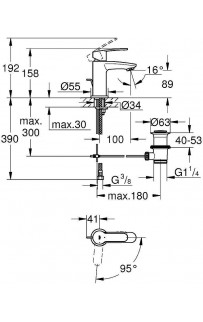 купить Смеситель для раковины Grohe Eurostyle Cosmopolitan 2338720E Хром в EV-SAN.RU