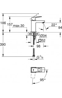 купить Смеситель для раковины Grohe Eurocube 2339200E Хром в EV-SAN.RU