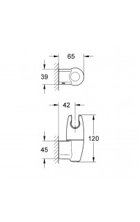 купить Держатель ручного душа Grohe Movario 28401000 Хром в EV-SAN.RU