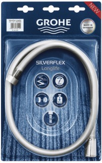 купить Душевой шланг Grohe Silverflex LongLife 100 26334000 Хром в EV-SAN.RU