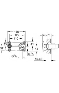 купить Скрытая часть для смесителя Grohe 33769000 G 1/2 в EV-SAN.RU