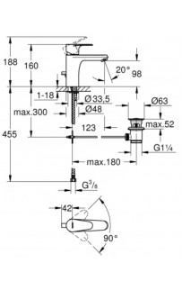 купить Смеситель для раковины Grohe Vigour 75140326 Хром в EV-SAN.RU