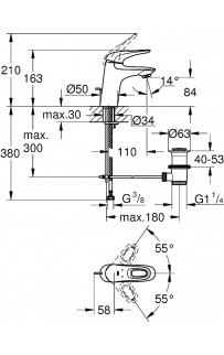 купить Смеситель для раковины Grohe Eurostyle 23564003 Хром в EV-SAN.RU