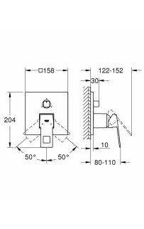 купить Смеситель для душа Grohe Eurocube 24094000 Хром в EV-SAN.RU