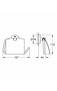 купить Держатель туалетной бумаги Grohe Essentials 40367GL1 с крышкой Холодный рассвет в EV-SAN.RU