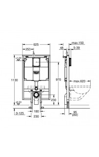 купить Инсталляция Grohe Rapid SL 38994000 для унитаза без клавиши смыва в EV-SAN.RU