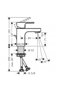 купить Смеситель для раковины Hansgrohe Vernis Shape 71560670 Черный матовый в EV-SAN.RU