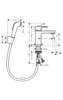 купить Смеситель для раковины Hansgrohe Vernis Shape 71216000 Хром в EV-SAN.RU