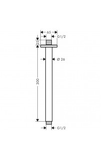 Кронштейн для верхнего душа Hansgrohe Vernis Shape 26407000 Хром