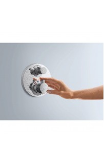 купить Смеситель для душа Hansgrohe Ecostat S 15757000 с термостатом Хром в EV-SAN.RU