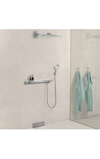 купить Смеситель для душа Hansgrohe ShowerTabletSelect 13184400 с термостатом Белый хром в EV-SAN.RU