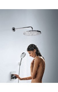 купить Смеситель для душа Hansgrohe ShowerSelect 15763670 с термостатом Черный матовый в EV-SAN.RU