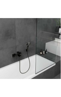купить Смеситель для ванны Hansgrohe Vernis Shape 71450670 Черный матовый в EV-SAN.RU