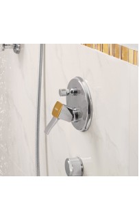 купить Смеситель для душа Hansgrohe Metropol Classic 31345090 Хром Золото в EV-SAN.RU