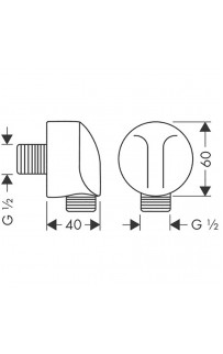 купить Шланговое подключение Hansgrohe Fixfit 27454670 Черное матовое в EV-SAN.RU