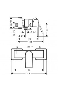 купить Смеситель для душа Hansgrohe Vernis Shape 71650000 Хром в EV-SAN.RU