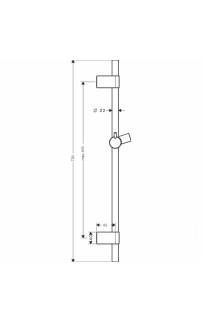 купить Душевая штанга Hansgrohe Unica S Puro Reno 28662000 Хром в EV-SAN.RU