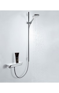 купить Смеситель для душа Hansgrohe Ecostat Select 13161400 с термостатом Хром Белый в EV-SAN.RU