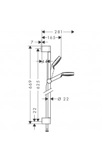 купить Душевой гарнитур Hansgrohe Crometta 26535400 Хром Белый в EV-SAN.RU