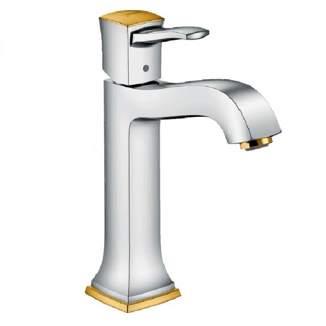 купить Смеситель для раковины Hansgrohe Metropol Classic 31302090 Хром Золото в EV-SAN.RU