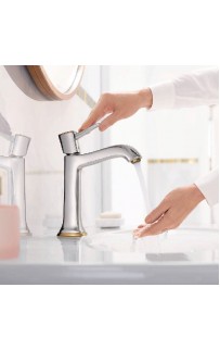 купить Смеситель для раковины Hansgrohe Metropol Classic 31302090 Хром Золото в EV-SAN.RU