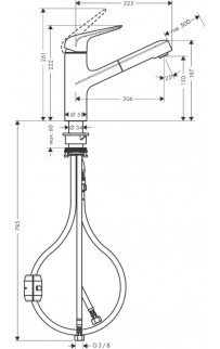 купить Смеситель для кухни Hansgrohe Focus M42 71814000 Хром в EV-SAN.RU