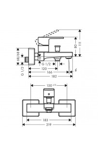 купить Смеситель для ванны Hansgrohe Vernis Shape 71450000 Хром в EV-SAN.RU